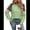 Grass Green, variant on Women's Crew Neck Sweatshirt Casual Leopard Patch Pullover Long Sleeve Tops for Fall Spring Jumper Black L