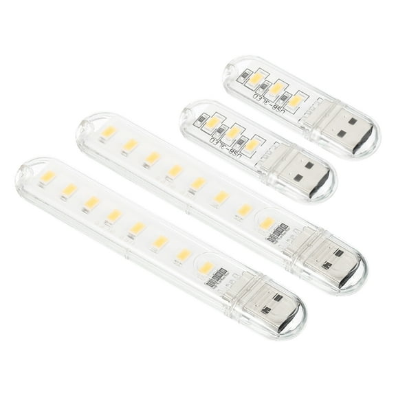 Uxcell Portable USB Plugin LED Night Light Lamp Stick, Warm White 1 Set