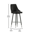 BizChair Set of 2 Commercial LeatherSoft Bar Height Stools with Solid