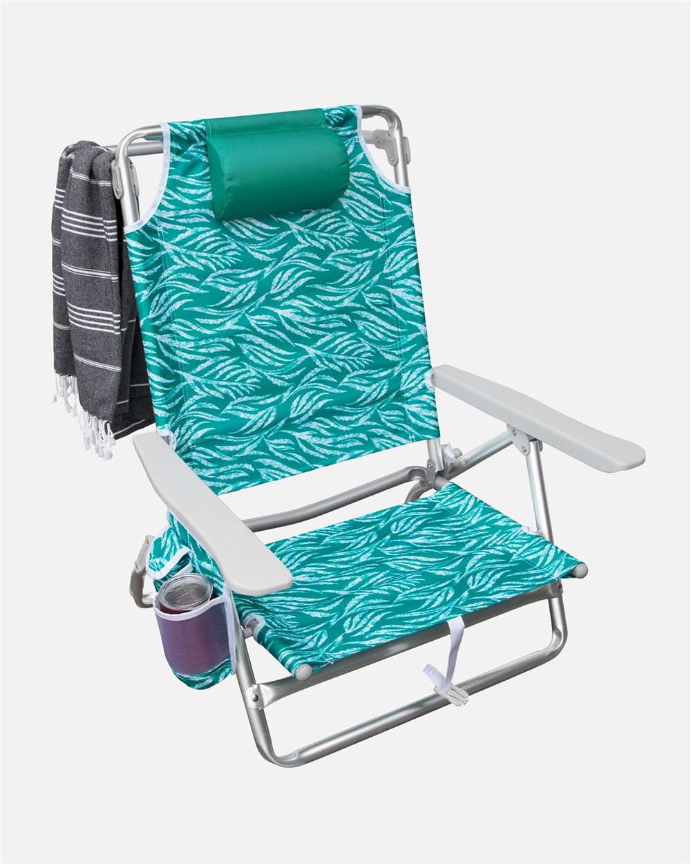 Hurley Backpack Beach Chair, Coral, Jade