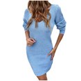 thumbnail image 1 of Vestidos Para Mujer Vestidos de Otoño de Moda de Manga Larga Vestido Sólido Hatler Ahueca Hacia Fuera El Vestido de Las Nalgas Odeerbi ODB131467, 1 of 6
