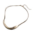 thumbnail image 4 of Collar minimalista con dijes para mujer, colección de accesorios de moda, gargantilla de cadena informal. Marrón, 4 of 9
