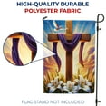 thumbnail image 3 of America Forever Easter Cross Garden Flag, 12.5 x 18 inch Double Sided, Christian He is Risen, Lily and Cross Easter Religious, Spring Floral Yard Outdoor Decorative Flag, 3 of 5