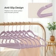 thumbnail image 2 of 50 Pack Velvet Hangers Clothes Hanger with Swivel Hook Non-Slip for Coat Shirt Dress Pants Tie Lavender Purple, 2 of 7