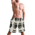 thumbnail image 5 of Men's Short Pants Beach Pants Men's Beach Shorts Short Pants Quick Drying Pants Lightweight and Breathable Fashionable and Unique S Black Owl, 5 of 8