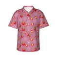 thumbnail image 2 of Picia Cute Strawberry Gentle Cotton Regular Fit Short Sleeve Casual Hawaiian Shirt for Men-Medium, 2 of 9