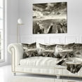 thumbnail image 2 of Designart Aerial View of Ocean Road Black - Seascape Throw Pillow - 16x16, 2 of 4