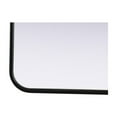 thumbnail image 3 of Elegant Decor Contour Metal Rectangle Mirror 30x48 in Black, 3 of 11