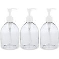 thumbnail image 2 of Pump Bottles 16oz Lotion Dispenser for Soap, Shampoo, Dishwashing Liquid, Oil, Cleaning Solutions and Cosmetics - Leak-Free | BPA-Free | Refillable (Plastic) (3 Pack), 2 of 2