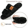 thumbnail image 5 of Northblanc Womens Fuzzy Open-toe Slippers Soft Comfy Memory Foam Indoor House Shoes, 5 of 9