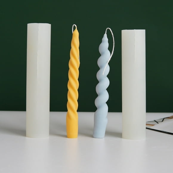 Candle Mould Easy to Demould Corrosion-resistant Soft DIY Geometry Spiral Candle Mold for Home