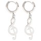 thumbnail image 2 of 1 Pair Musical Symbol Dangle Earrings Cool Hip Hop Earrings Men Ear Jewelries, 2 of 4