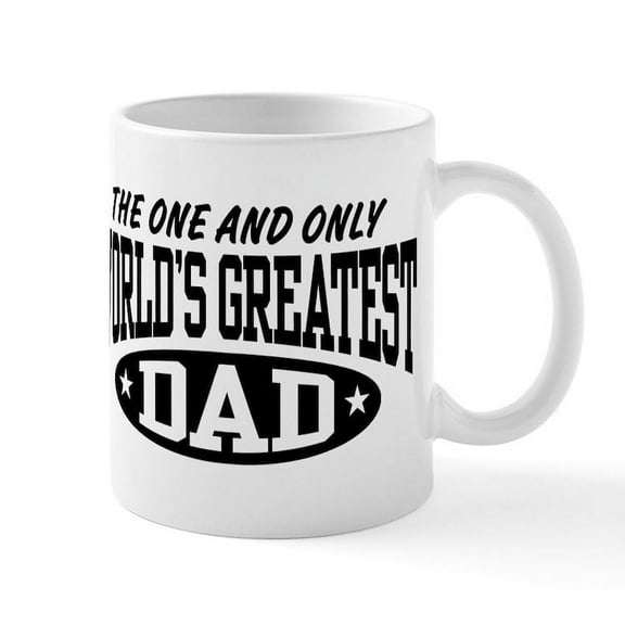 CafePress - World's Greatest Dad Mug - 11 oz Ceramic Mug - Novelty Coffee Tea Cup