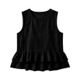 thumbnail image 6 of Cilsoka Womens Summer Peplum Tops Casual Babydoll Sleeveless Cotton Linen Tank Tops Flowy Pleated Shirts, 6 of 7