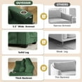 thumbnail image 3 of Rophefx 82" Comfy 3 Seat Sofa,Corduroy Deep Seat 3 Seater Couch with USB Ports,Cup Holders,Modern Loveseat Sofa for Small Spaces, Living Room, Bedroom,Green, 3 of 9