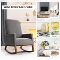 thumbnail image 4 of Pemberly Row Contemporary Plywood and Fabric Upholstered Rocking Chair in Gray, 4 of 9