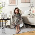 thumbnail image 4 of Wearable Blanket,Tree Bark Camo Branches Pattern Hooded Wearable Sherpa Blanket for Adults & Teens,Winter Poncho Shawl Wrap Cape Thick Warm,60"x80", 4 of 5