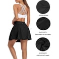 thumbnail image 6 of Alove Women's 2.76 Inch Wiastband Tennis Skirts Lining Shorts With 3 Pockets, 6 of 6