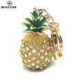 thumbnail image 2 of LLavero de coche de bolsa fina, colgante de llave de coche de piña de circonita cúbica con incrustaciones completas, lindo de gama alta coreana, pequeño regalo de diamantes de imitación, 2 of 4