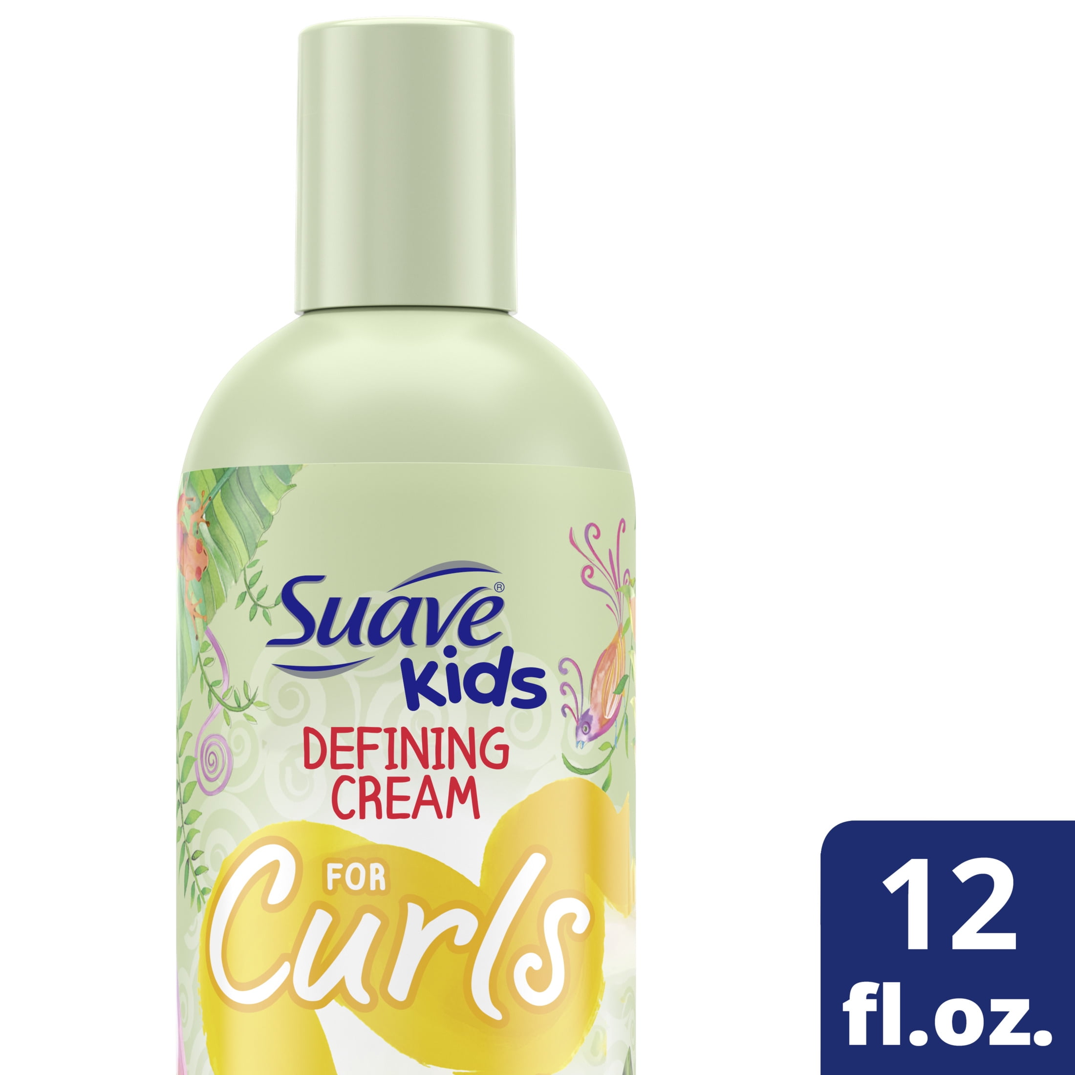 Suave Kids Naturals Curl Defining Cream, Curl Enhancing Cream, Sweet Almond & Honey Dermatologist Tested and Tear-free Curl Cream 12 oz