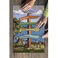 thumbnail image 3 of Cambria, California, Destination Sign (19x27 inches, Premium 500 Piece Jigsaw Puzzle for Adults and Family, Made in USA), 3 of 4