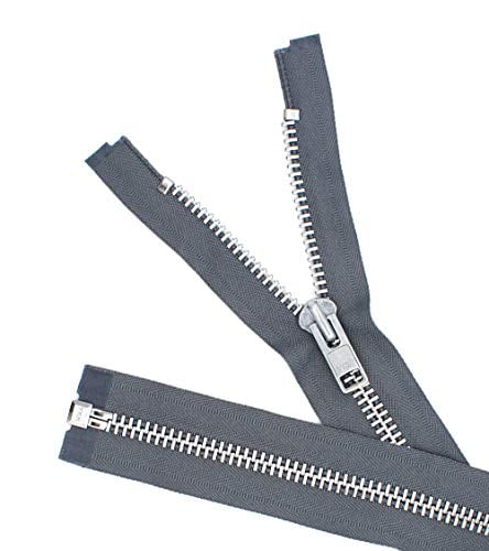 Zipperstop Wholesale Ykkâ® Sale 25 Medium Weight Jacket Zipper Ykk #5  Antique Nickel Metal - Separating ~ 580 Black (1 Zipper/Pack) 