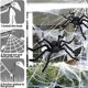 thumbnail image 5 of Araña gigante negra, telaraña triangular de 5 m x 4,8 m, 30 arañas de plástico, telaraña de 40 g para decoraciones de Halloween para interiores y exteriores, 5 of 5