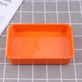 thumbnail image 3 of Miangastore Melamine Rectangular Hot Pot Dish Plastic Barbecue Plate Tableware for Home Restaurant Buffet (Type B, Small Size, Orange), 3 of 8