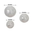 thumbnail image 4 of BalsaCircle 3 Silver Hanging Lanterns Decorative Round Shimmer Sequin Fabric  for Weddings Parties Events Receptions Home Decorations, 4 of 8