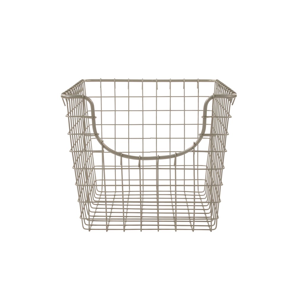 Spectrum Diversified Scoop Wire Storage Basket, VintageInspired Steel Storage Solution for