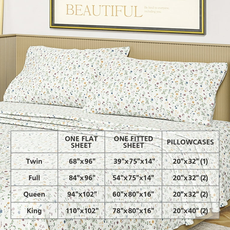 Beautiful by Drew Barrymore Queen Sheet Set, Botanical photo 7