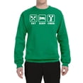 thumbnail image 2 of Cheerleading Eat Sleep Cheer Girl Sports Unisex Crewneck Graphic Sweatshirt, Kelly, 4XL, 2 of 3