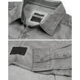 thumbnail image 5 of ZIMEGO Men's Stretch Flex Slim Color Washed Vintage Rugged Fashion Button Shirts, 5 of 6