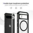 thumbnail image 2 of Decase Magnetic Case for Google Pixel 8 Pro,Heavy Duty Rugged Kickstand Mag-Safe Cover for Women Men,Dual-Layer Protection Military Grade Protective Phone Case for Google Pixel 8 Pro,Black+Clear, 2 of 7