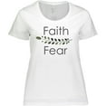 thumbnail image 3 of Inktastic Faith over Fear with Laurels Women's Plus Size T-Shirt, 3 of 5