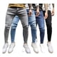 thumbnail image 5 of Color Sólido Stretch Casual Slim Fit Jeans Hombre, 5 of 5