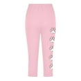 thumbnail image 4 of Fjofpr Leggings for Girls Size 8 Toddler Kids Fashion Baesball Print Summer Leisure Yoga Sports Frenum Cropped Pants Pink 8 Years, 4 of 4