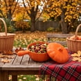 thumbnail image 6 of Euahivb Dinnerware Sets Halloween Plastic Pumpkin Shaped Bowl with Lid Thanksgiving Home Packaging Bowl Fruit Cleaning Bowl Home and Kitchen, 6 of 6