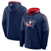 Men's Fanatics Navy Columbus Blue Jackets Goaltender Defender Raglan-Pullover Hoodie
