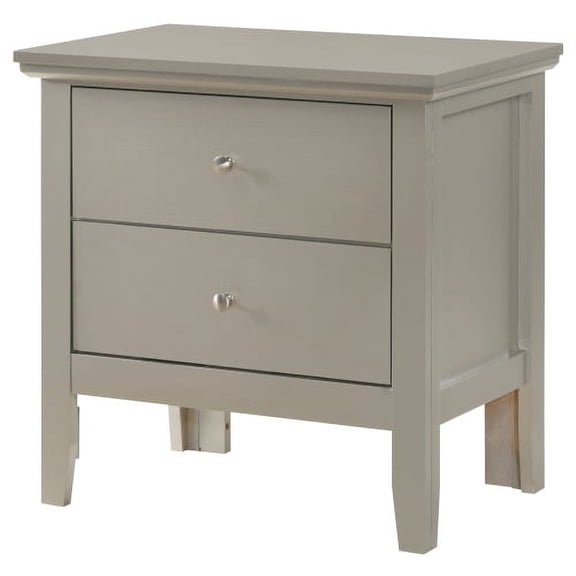 Cterwk Nightstand with 2 Drawers , Gray