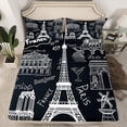 thumbnail image 2 of Homewish Eiffel Tower Full Size Sheets 4-Piece for Teens Boys Girls,Romantic Paris Breathable Bed Sheets,Happy Valentine Lightweight Sheet Sets,Microfiber Bedroom Decor, 2 of 7