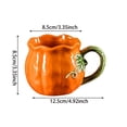 thumbnail image 2 of Season Ceramic Mug Pumpkin Drink Cup With Glossy Body And Green Vine Handle For Coffee And Moments Pumpkin Ceramic Mug Coffee Fall Autumn Cup Halloween Thanksgiving Cocoa Cider, 2 of 6