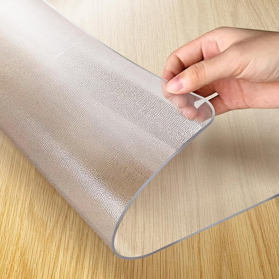 Transparent tabletop protective film Thick transparent plastic tablecloth suitable for round tables - style1;