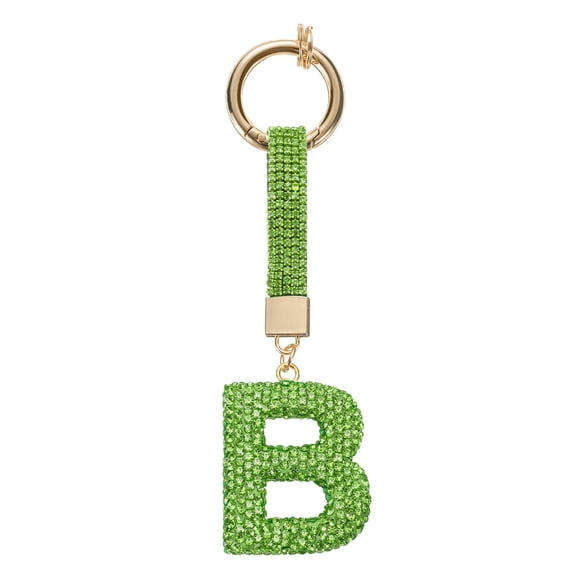 Uxcell Charm de Letra B del Alfabeto con Rhinestones para la Fabricación de Joyas, Verde Claro