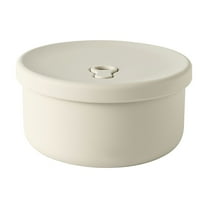 YIKA Tupperware Container Lunch Box Made Of Silicones Material Microwave Heating Bowl Household Refrigerator Fresh Keeping Box Food Grade Bento Box Kitchen Storage White