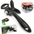 thumbnail image 2 of Smooth Edge Can Opener with Bottle Cap Lifter - Hand Held Manual Safety Tin Black/Stainless Steel, 2 of 3
