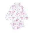 thumbnail image 2 of Einccm Girls 2-Piece Pajama Set, Long Sleeve Top and Short Pants with Button-Down Collar and Cute Print, Soft Polyester Comfort Fit for Casual Daily Wear, Ages 4-7 Years, 2 of 9