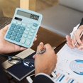 thumbnail image 4 of 12 Digits Electronic Calculator Solar Calculator Calculator Office Financial Basic Desk Calculator-Blue, 4 of 6