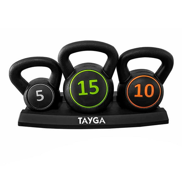Set de Kettlebells Tayga Con Base