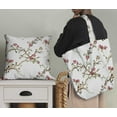 thumbnail image 5 of Soimoi White polyester Crepe Fabric Floral & Franklin Gull Bird Print Sewing Fabric Yard 52 Inch Wide, 5 of 5